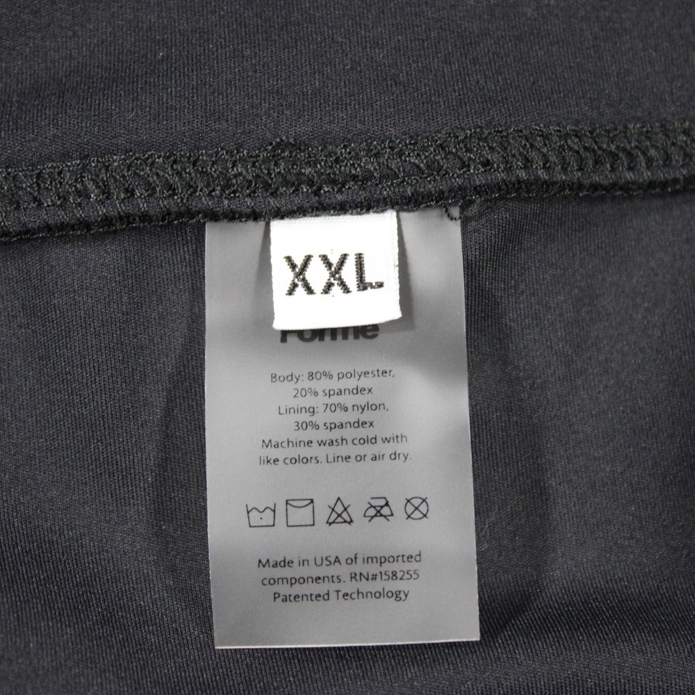 Forme Pro Short Black High Waisted Biker Athletic Compression Shorts XXL - Picture 2 of 11